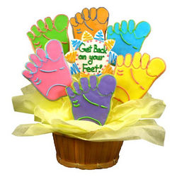 Personalized Get Back on Your Feet Sugar Cookie Basket