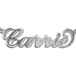 Super-Size Sterling Silver Personalized Carrie-Style Necklace