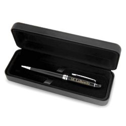 Engravable Black Ballpoint Pen