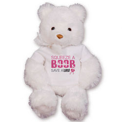 Squeeze a Boob Breast Cancer Awareness Teddy Bear