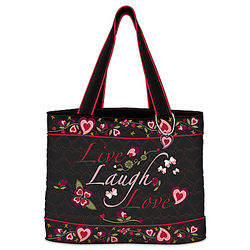 Quilted Floral Tote Bag