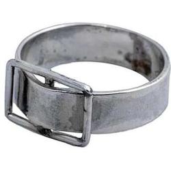 Men's Silver Buckled Band Ring