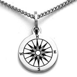 Engravable Compass Pendant Graduation Necklace