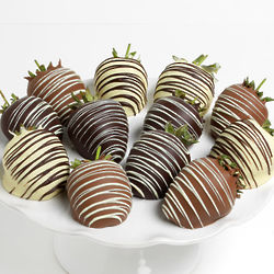 6 Triple Chocolate Covered Strawberries