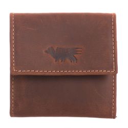 Men's Esquire in Dark Brown Leather Coin Wallet