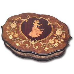Handcrafted Dancing Couple Musical Jewelry Box