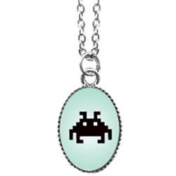 Space Invader Necklace