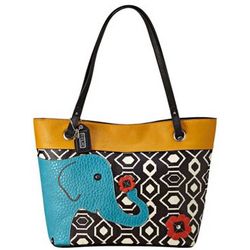 Caraway Elephant Applique Handbag