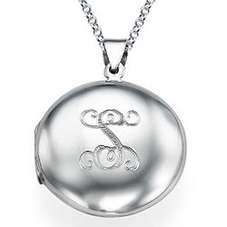 Sterling Silver Personalized Initial Locket