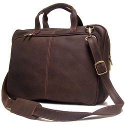 Distressed Leather Laptop Briefcase