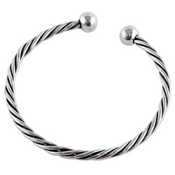 Braided Love Sterling Silver Cuff Bracelet