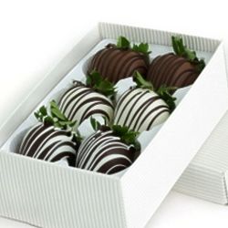 6 Hand-Dipped Chocolate-Covered Strawberries