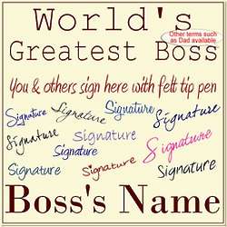 Personalized World's Greatest Boss Sign