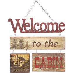 Welcome to the Cabin Hanging Sign