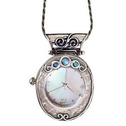 Sterling and Opal Watch Pendant