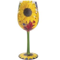 Fall Sunflower Wine Glass
