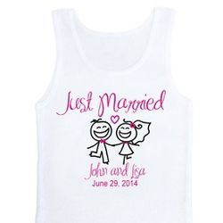 Personalized Just Married Tank Top