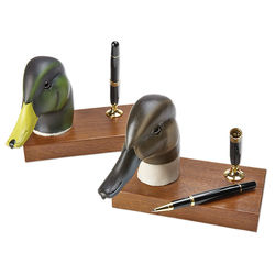 Wooden Drake Pen and Stand
