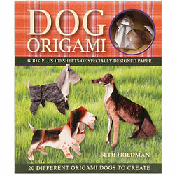 Dog Origami Kit with Book & Paper