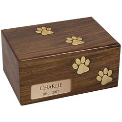 Personalized Rosewood Pet Cremation Urn