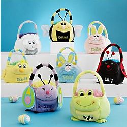 Personalized Plush Animal Easter Basket