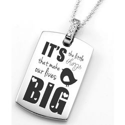 Personalized Little Things Make Our Lives Big Pendant