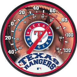 Texas Rangers Round Wall Thermometer