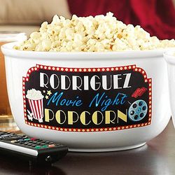 Personalized Movie Night Popcorn Bowl