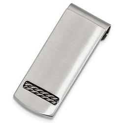 Engraved Brushed Stainless Steel Money Clip