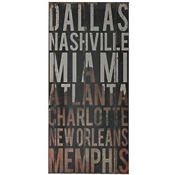 American Cities Distressed Black Wall Art No. 3