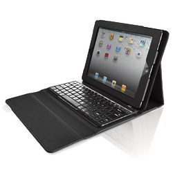 Black Bluetooth Keyboard with Tech-Grip Case for iPad Tablets