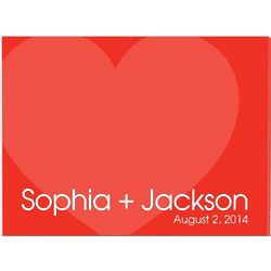 Love Forever Personalized Guest Signature Canvas Print
