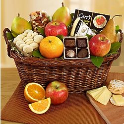 Vintage Gourmet Fruit and Cheese Gift Basket