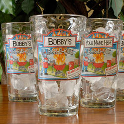 Personalized BBQ Fire Ice Cube Mixers Set