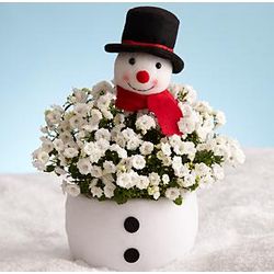 Floral Happy Jolly Snowman