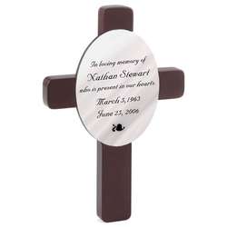 Personalized Oval Memorial Cross