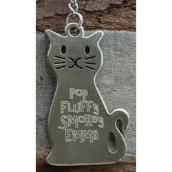 Personalized Stainless Steel Cat Key Chain