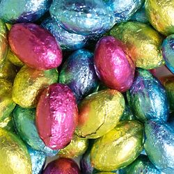Solid Chocolate Foil Wrapped Easter Eggs 1lb Bag