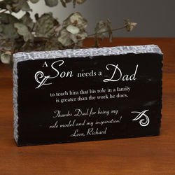 Why I Need Dad Marble Plaque