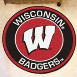 Wisconsin Badgers Round Floor Mat