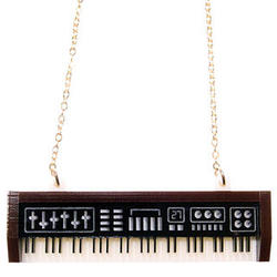 Vintage Synth Keyboard Necklace