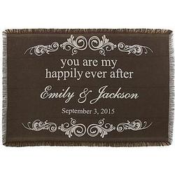 Personalized You Are My Happily Ever After Throw