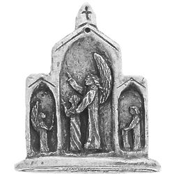 Guardian Angel for Girls Mini Pewter Triptych