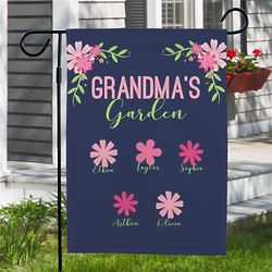 Personalized Spring Floral Garden Flag