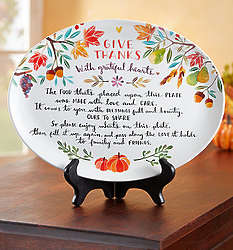 Give Thanks with Grateful Hearts Thanksgiving Plate