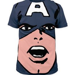 Captain America Face T-Shirt