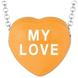 Orange Sweethearts My Love Candy Word Necklace