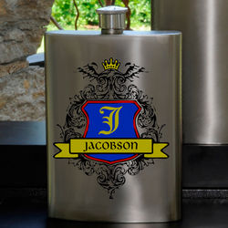 Personalized Crest Party Guy Flask