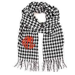 Personalized Cashmere Feel Houndstooth Scarf