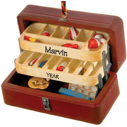 Personalized Tackle Box Fishing Ornament
